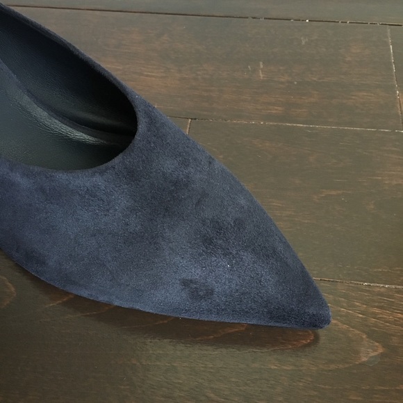 NWT Vince Ralston Navy Blue Suede Slip On Mule - Picture 12 of 15